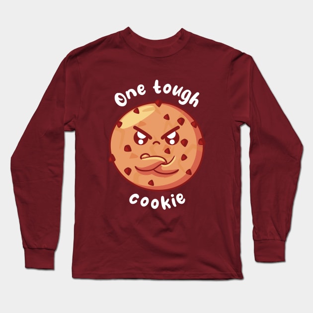 One tough cookie (on dark colors) Long Sleeve T-Shirt by Messy Nessie